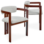 Paris Prix Lot de 2 Chaises Design  Galia  75cm Beige & Marron