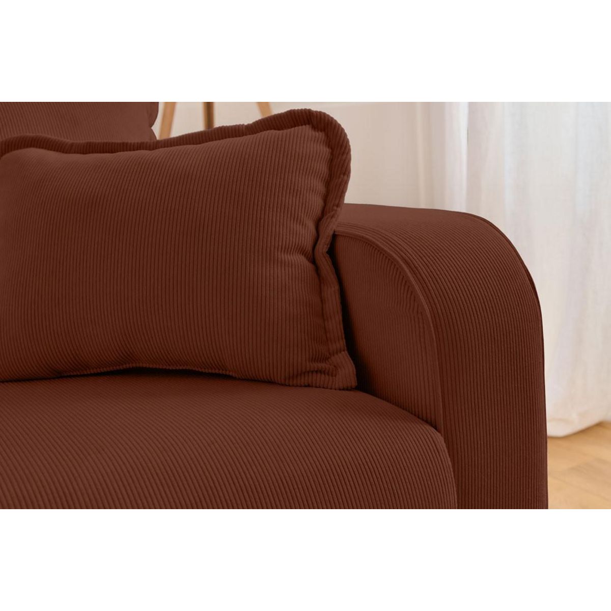 LISA DESIGN Albane - canapé d'angle gauche - 4 places - en velours côtelé