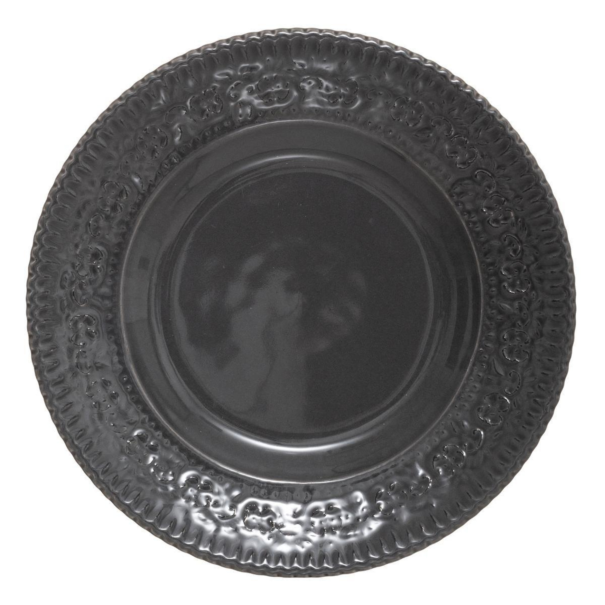 SECRET DE GOURMET Lot de 6 assiettes à dessert  gypsy  22cm gris