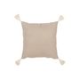 Voir la diapositive 2 : Paris Prix Coussin Déco Brodé  Fleurs  45x45cm Beige