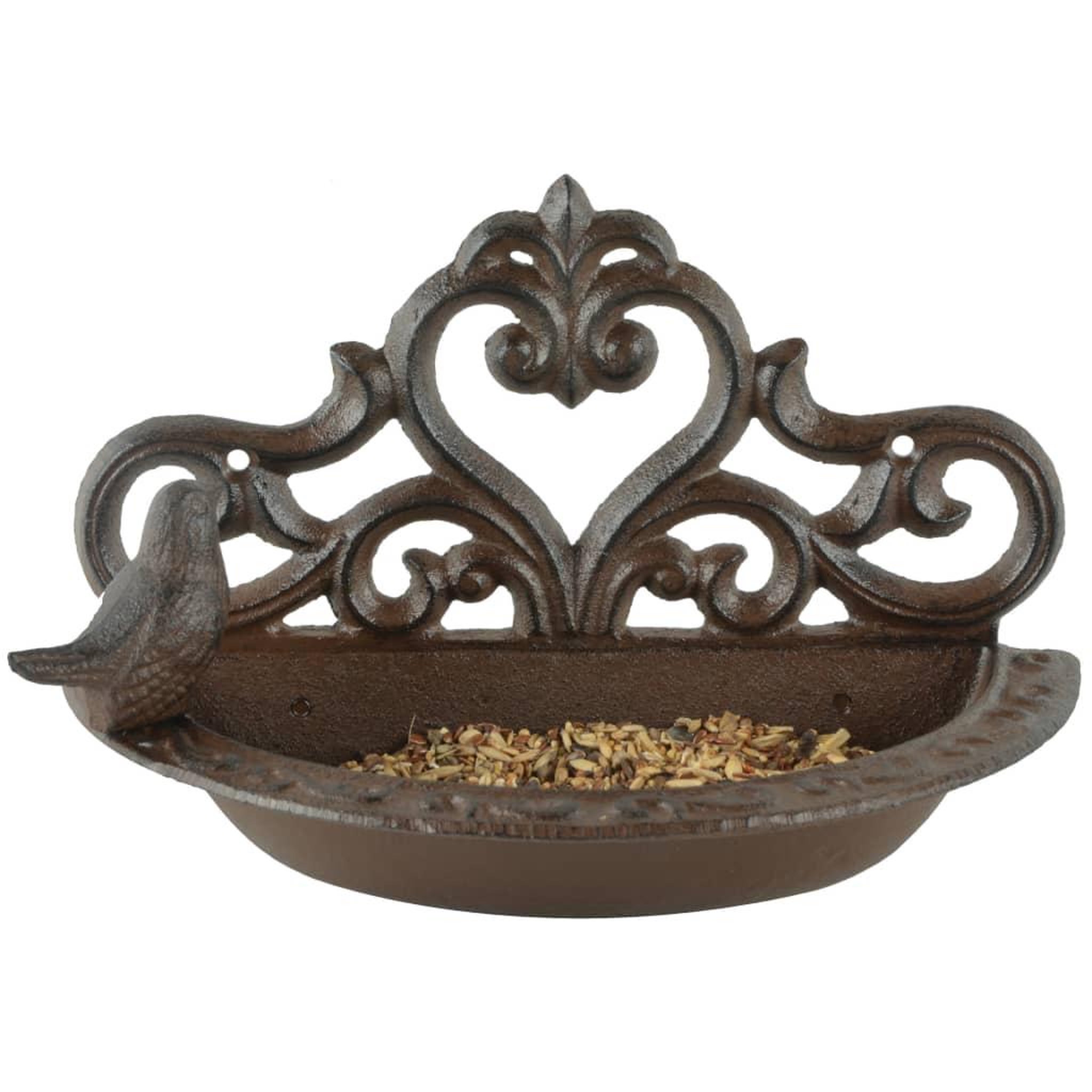 Voir la diapositive 1 : ESSCHERT DESIGN Esschert Design Mangeoire a oiseaux Fonte Marron BR26