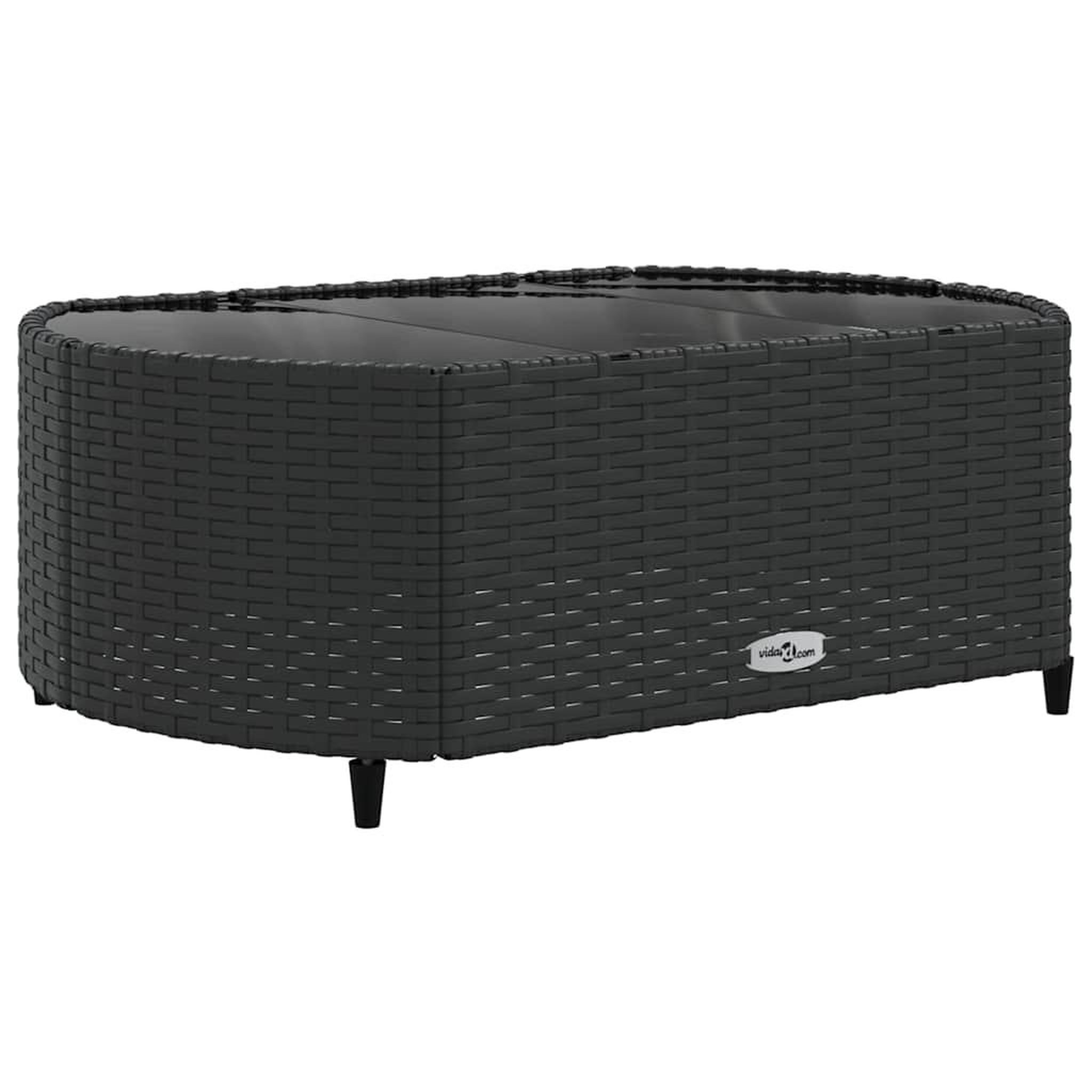 Voir la diapositive 4 : VIDAXL Salon de jardin 5 pcs avec coussins noir resine tressee