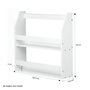 Voir la diapositive 4 : HomeStyle4U Étagère Murale Suspendue en Bois Laqué Blanc - 64x60x16 cm pour Décoration Intérieure