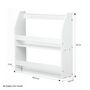Voir la diapositive 4 : HomeStyle4U Étagère Murale Suspendue en Bois Laqué Blanc - 64x60x16 cm pour Décoration Intérieure