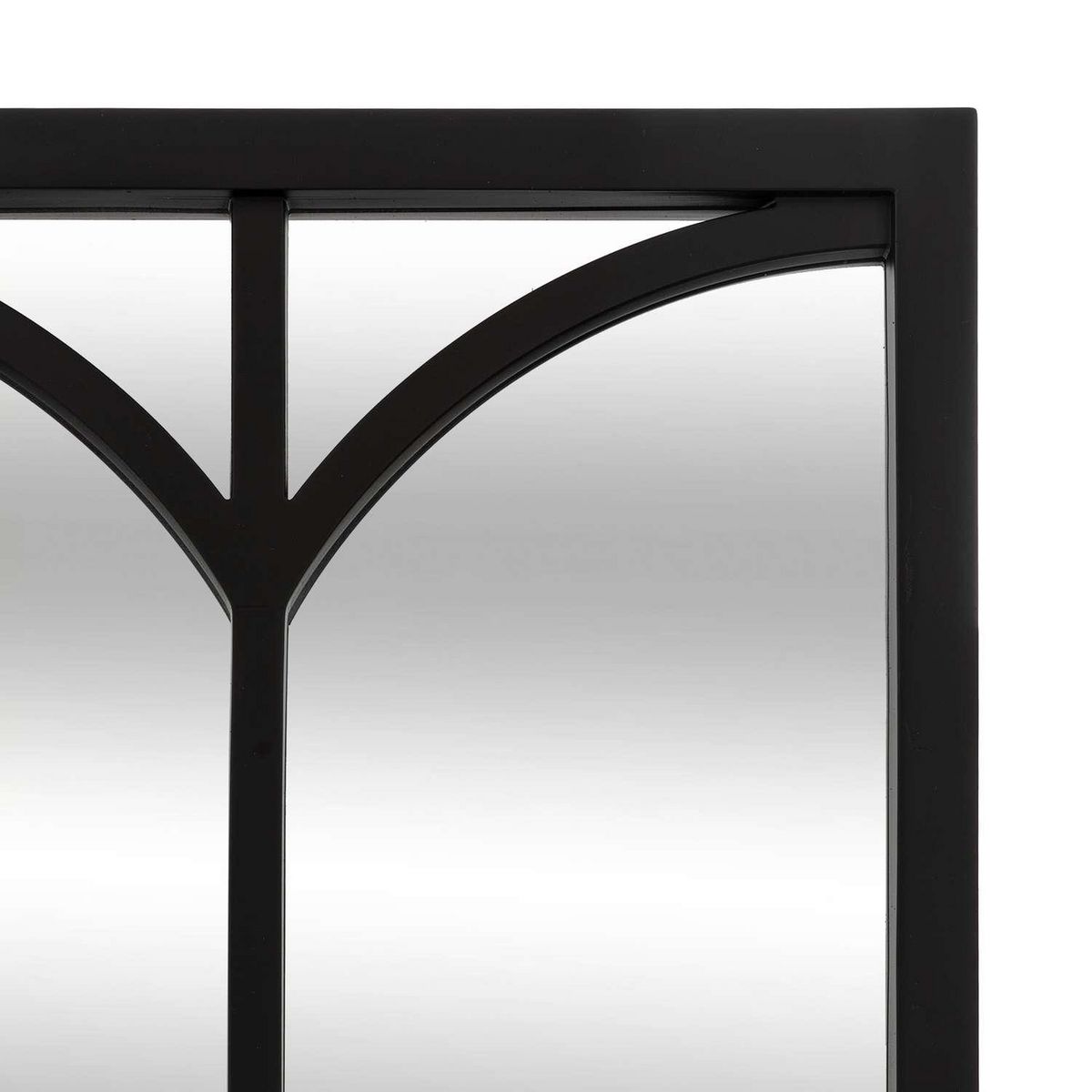 ATMOSPHERA Miroir style verrière - 74 x 90 cm - Noir