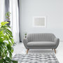 Voir la diapositive 2 : Paris Prix Canapé 2 Places Design  Sofia  142cm Gris