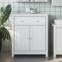 Voir la diapositive 1 : VIDAXL Armoire de salle de bain BERG blanc 69,5x34x80 cm pin massif