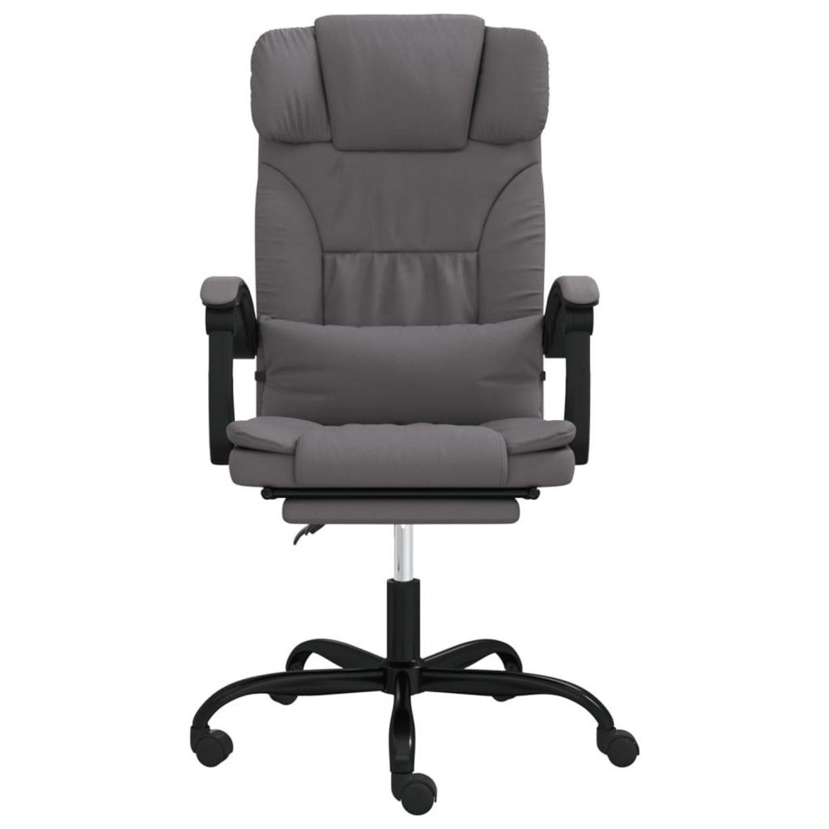 VIDAXL Fauteuil inclinable de bureau Gris Similicuir