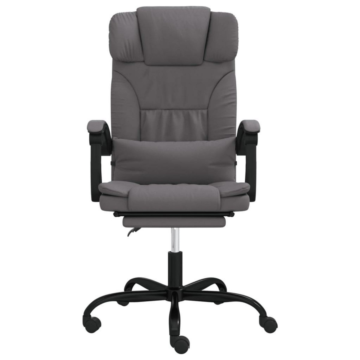 VIDAXL Fauteuil inclinable de bureau Gris Similicuir