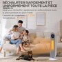 Voir la diapositive 4 : HOMCOM Chauffage soufflant oscillant 2000 W - radiateur céramique PTC - 2 niv. puissance - chauffage d'appoint avec télécommande blanc noir