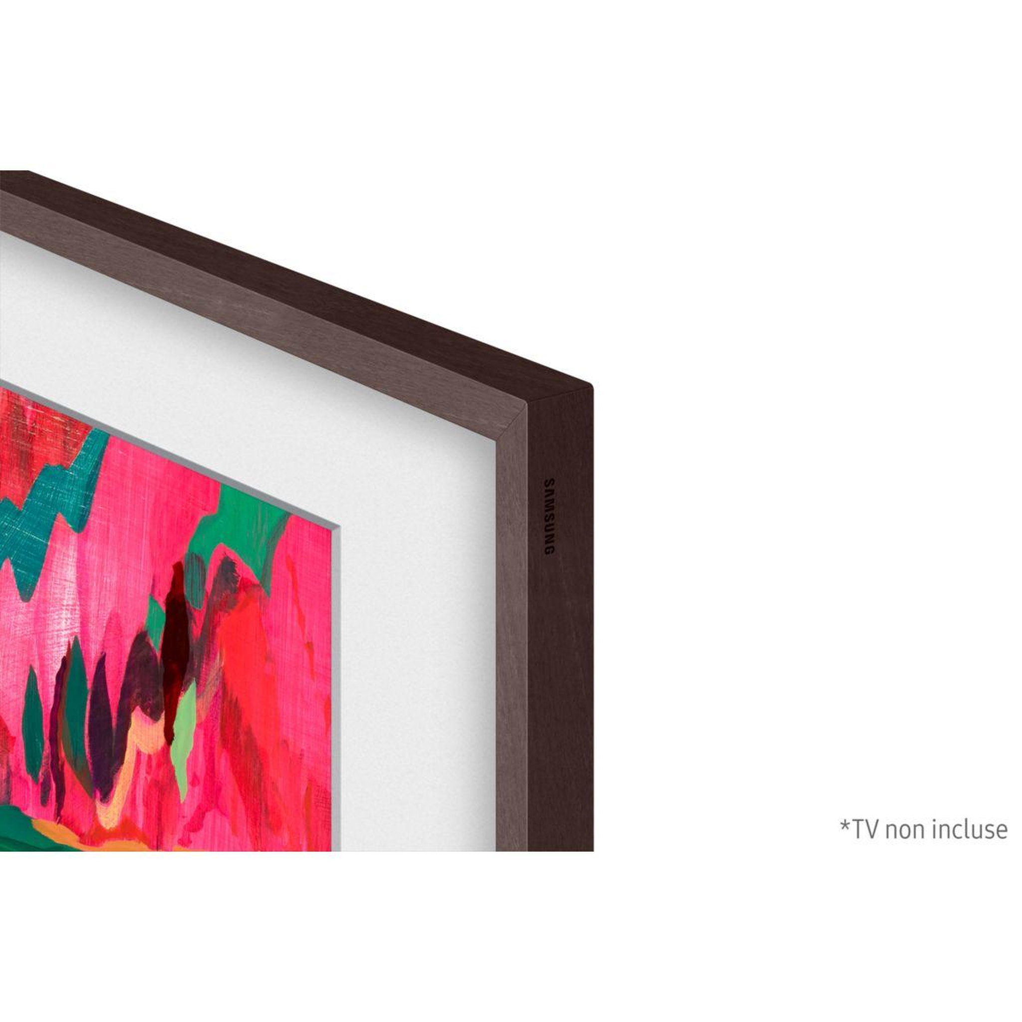 Voir la diapositive 2 : Samsung Cadre the frame 75'' 2025 noyer