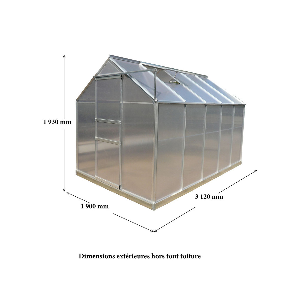 Serre polycarbonate Balvi / 5,92 m²