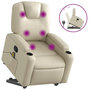 Voir la diapositive 2 : VIDAXL Fauteuil inclinable de massage Creme Similicuir