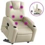 Voir la diapositive 2 : VIDAXL Fauteuil inclinable de massage Creme Similicuir