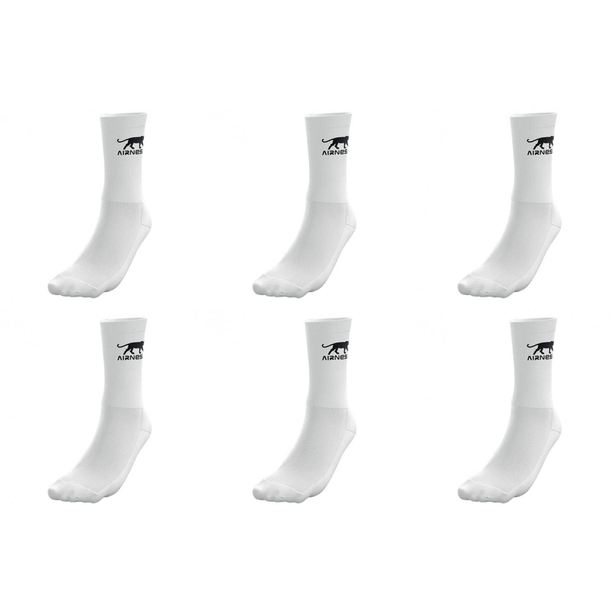 Airness AIRNESS Lot de 6 paires de tennis homme Logo sur tige Corporate. Coloris disponibles : Blanc