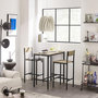 Voir la diapositive 2 : SOBUY SoBuy - Ensemble de table avec 2 chaises et 2 tabourets - Industriel - OGT03