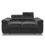 Voir la diapositive 1 : BEST MOBILIER Pablo - canapé droit 2 places avec têtières ajustables - en velours