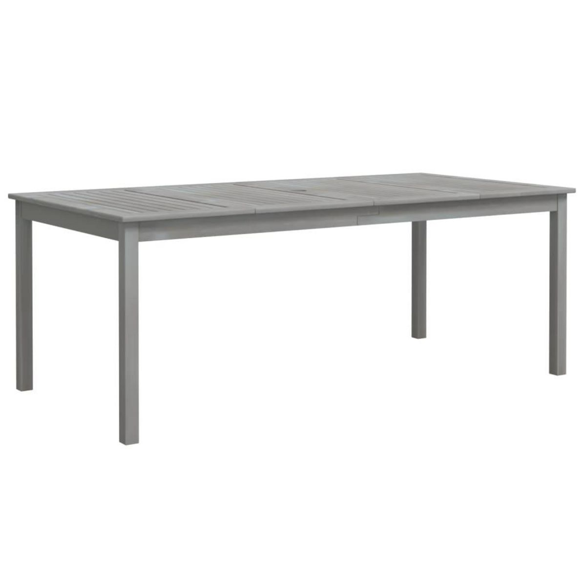 VIDAXL Table de jardin Gris 200x100x75 cm Bois d'acacia solide