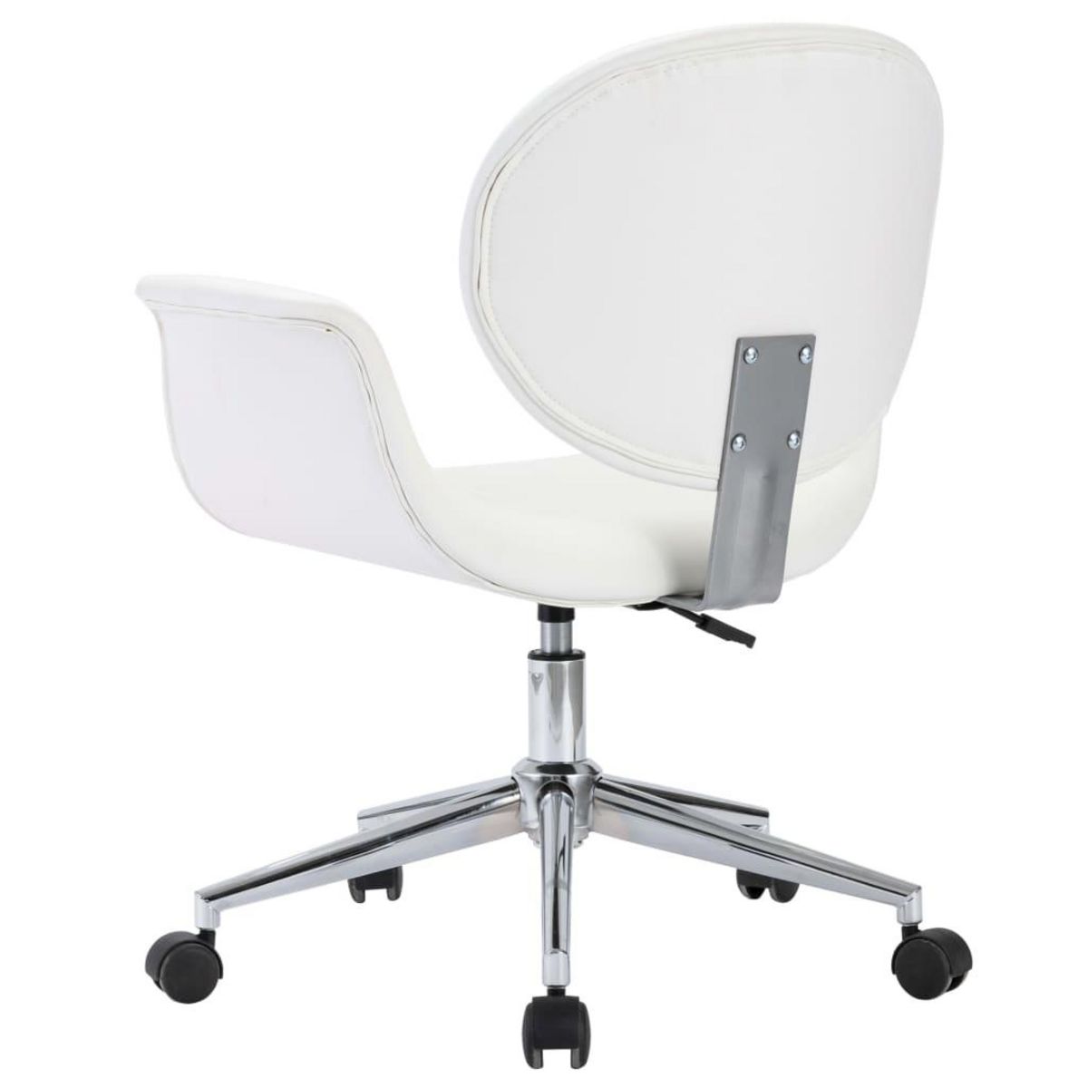 VIDAXL Chaise pivotante de bureau Blanc Similicuir