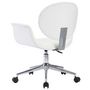 Voir la diapositive 5 : VIDAXL Chaise pivotante de bureau Blanc Similicuir