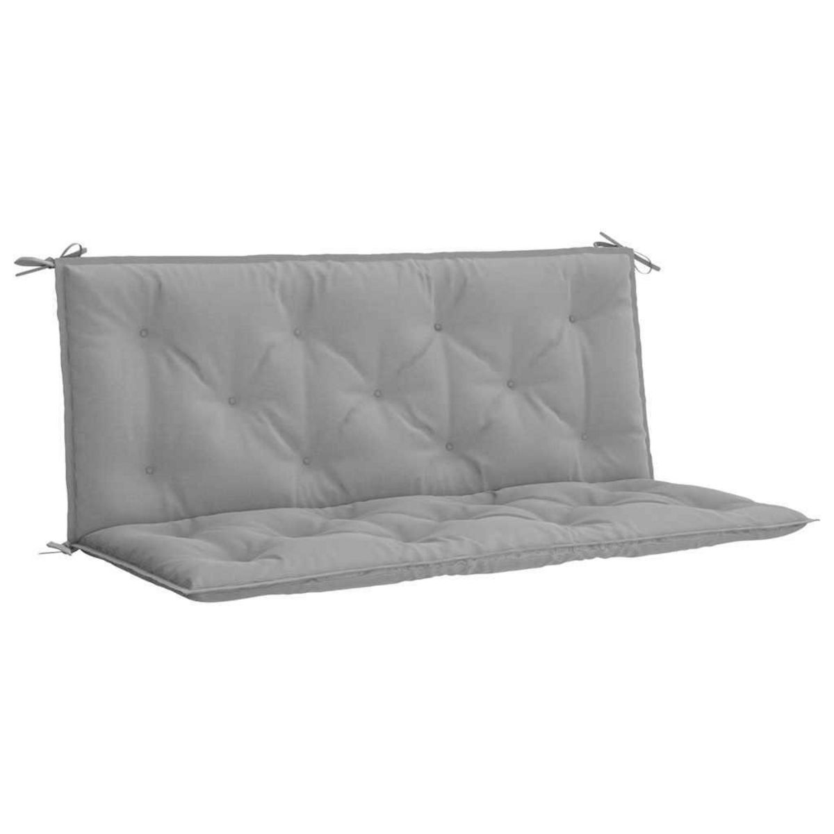 VIDAXL Coussin de banc de jardin gris 120x(50+50)x7 cm tissu oxford