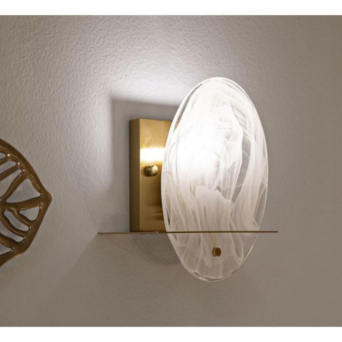 Paris Prix Applique Murale en Verre  Portlan  25cm Or