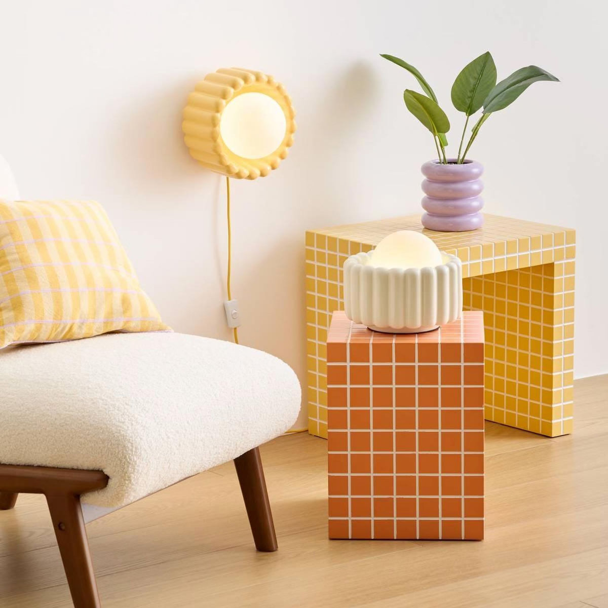 ATMOSPHERA Lampe Applique Design  Lotta  23cm Jaune