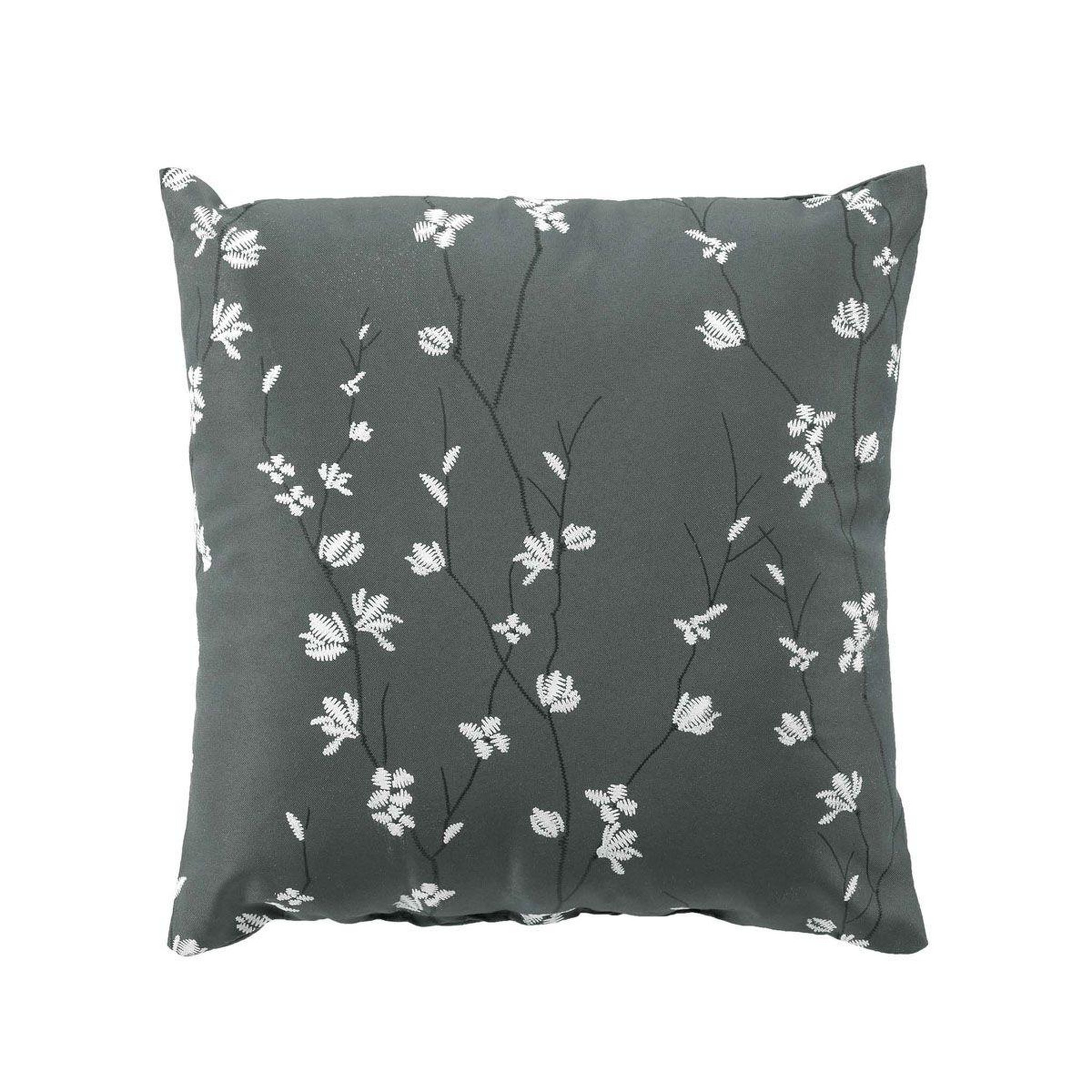 Douceur d'Intérieur Coussin déco imprimé  sakura  45x45cm anthracite