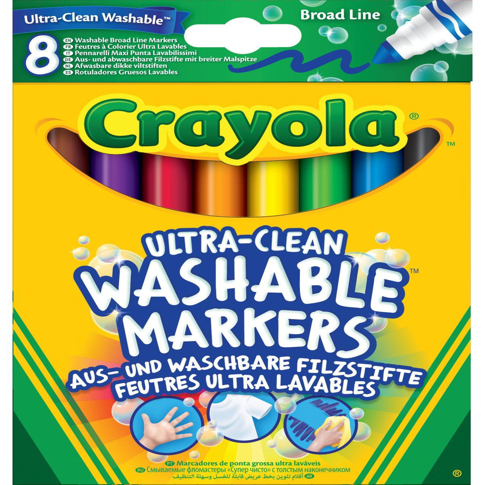 Voir la diapositive 3 : Crayola 8 Feutres a colorier Ultra Lavable