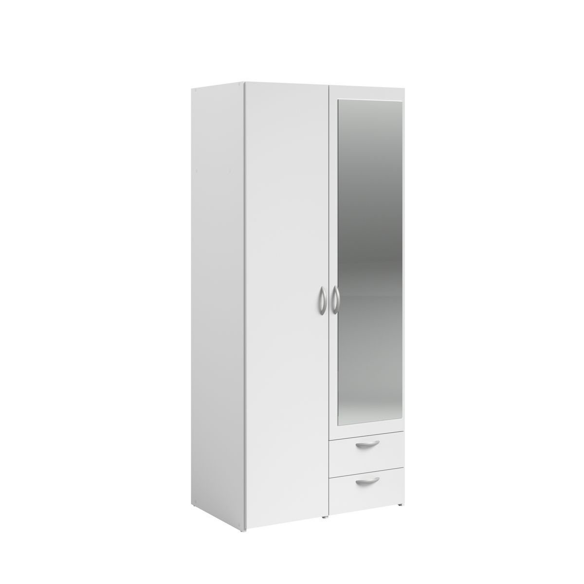 Armoire 2 portes L81cm 1 miroir DAISY