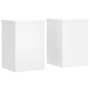 Voir la diapositive 2 : VIDAXL Supports pour plantes 2 pcs blanc 25x25x35 cm bois d'ingenierie