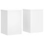Voir la diapositive 2 : VIDAXL Supports pour plantes 2 pcs blanc 25x25x35 cm bois d'ingenierie