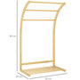 Voir la diapositive 3 : HOMCOM Porte-serviettes style cosy bambou verni 3 barres étagère sol H.84 cm
