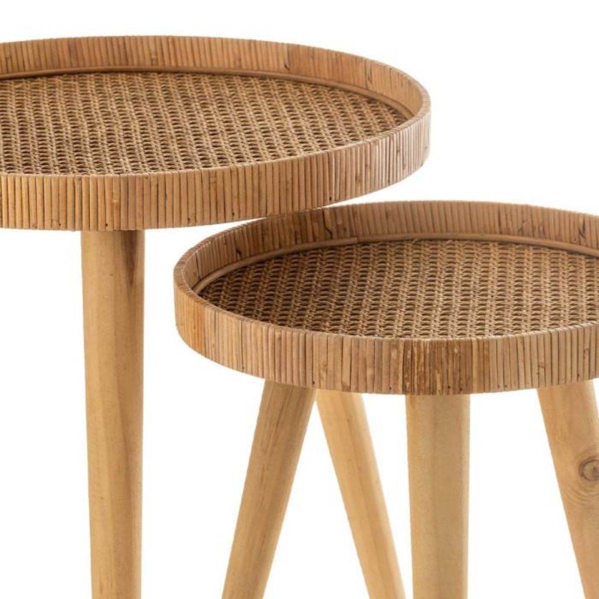 Paris Prix Lot de 2 Tables Gigognes  Trépied  54cm Naturel