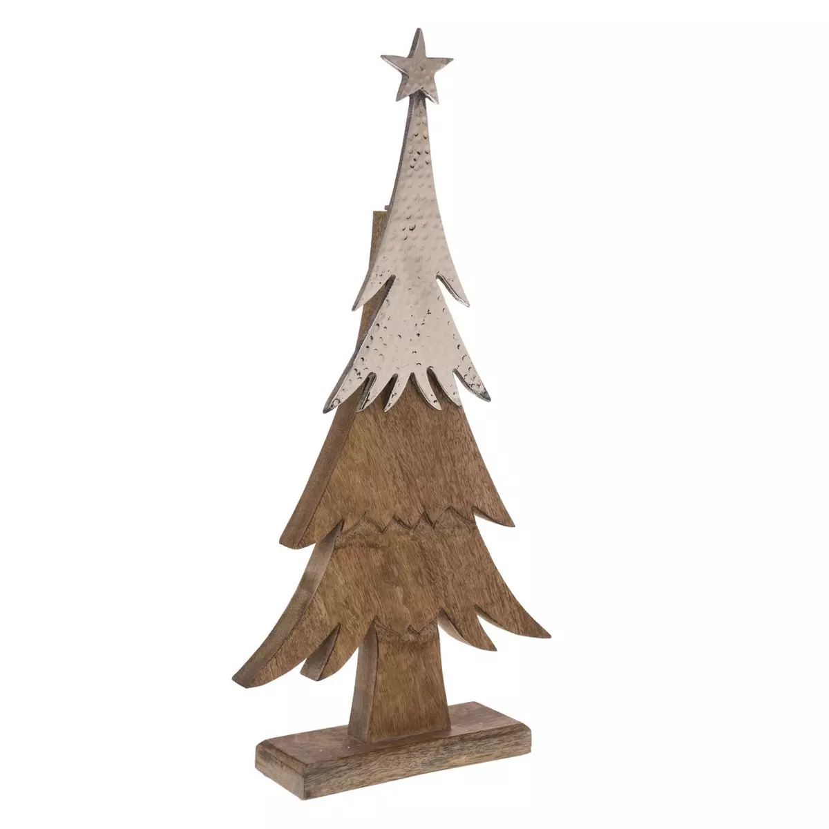 FEERIC LIGHT & CHRISTMAS Décoration de Noël à poser en bois sapin Terre sauvage - Marron