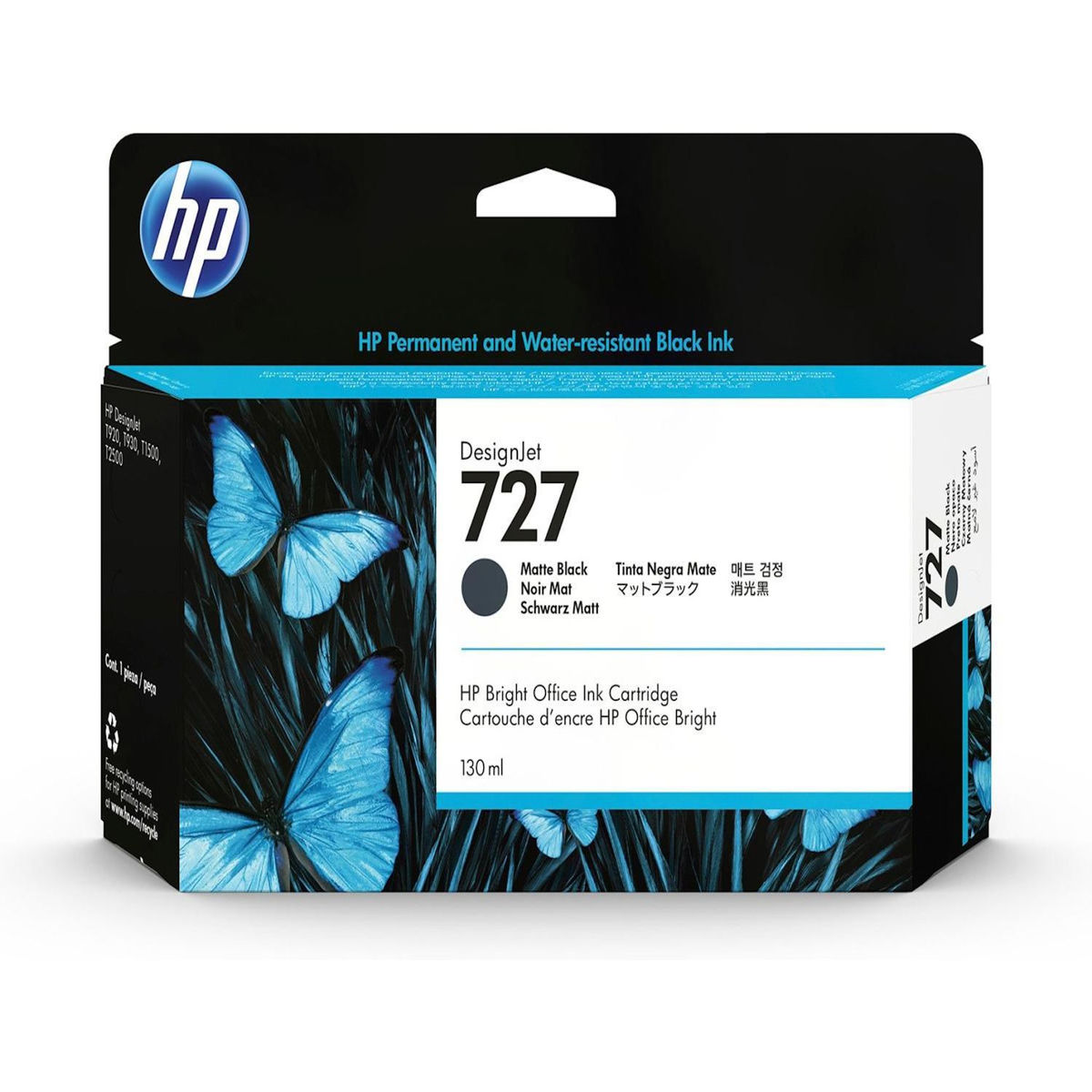 HP Cartouche d'encre HP 727 - 130 ml - Noir mat - Original - DesignJet