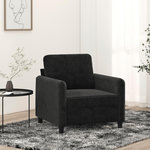 VIDAXL Fauteuil Noir 60 cm Velours
