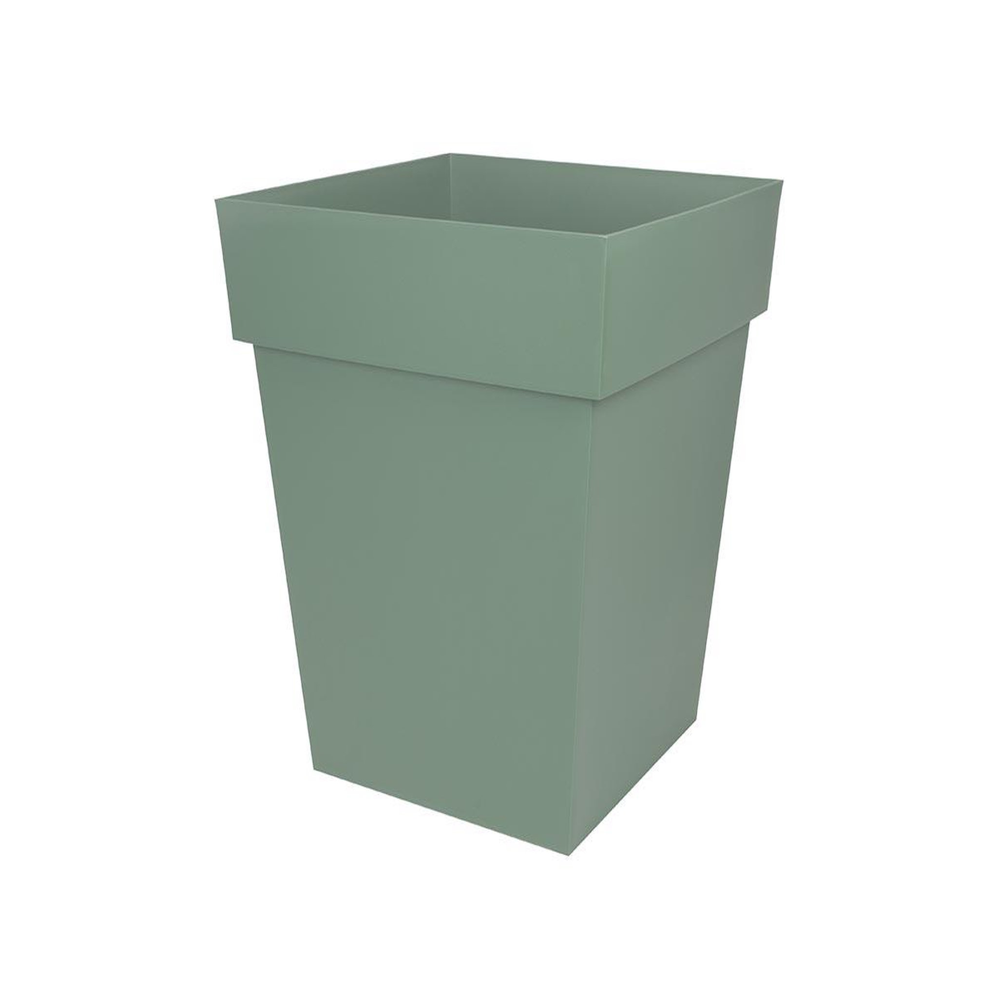 Eda Pot de fleur carré toscane 49,5 x h.52,5 cm - vert laurier - eda