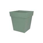 Eda Pot de fleur carré Toscane 49,5 x H.52,5 cm - Vert laurier - Eda