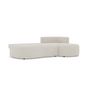 Voir la diapositive 4 : LISA DESIGN Mahina - canapé d'angle droit 4 places convertible avec coffre en tissu texturé
