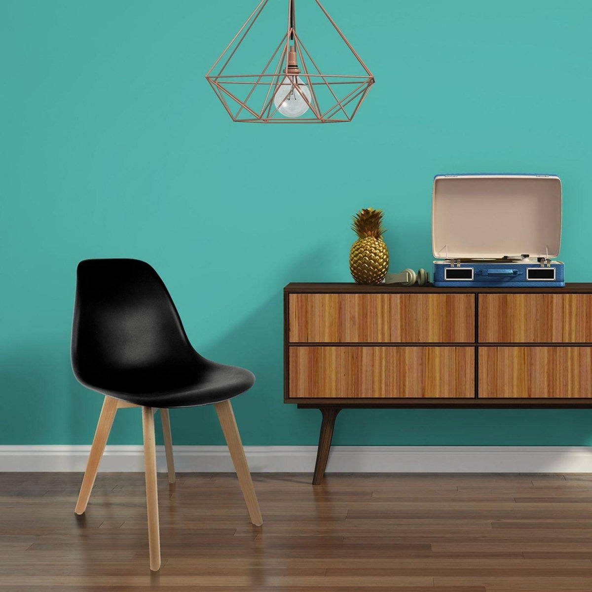 The Home Deco Factory 4 Chaises design scandinave à coque Holga