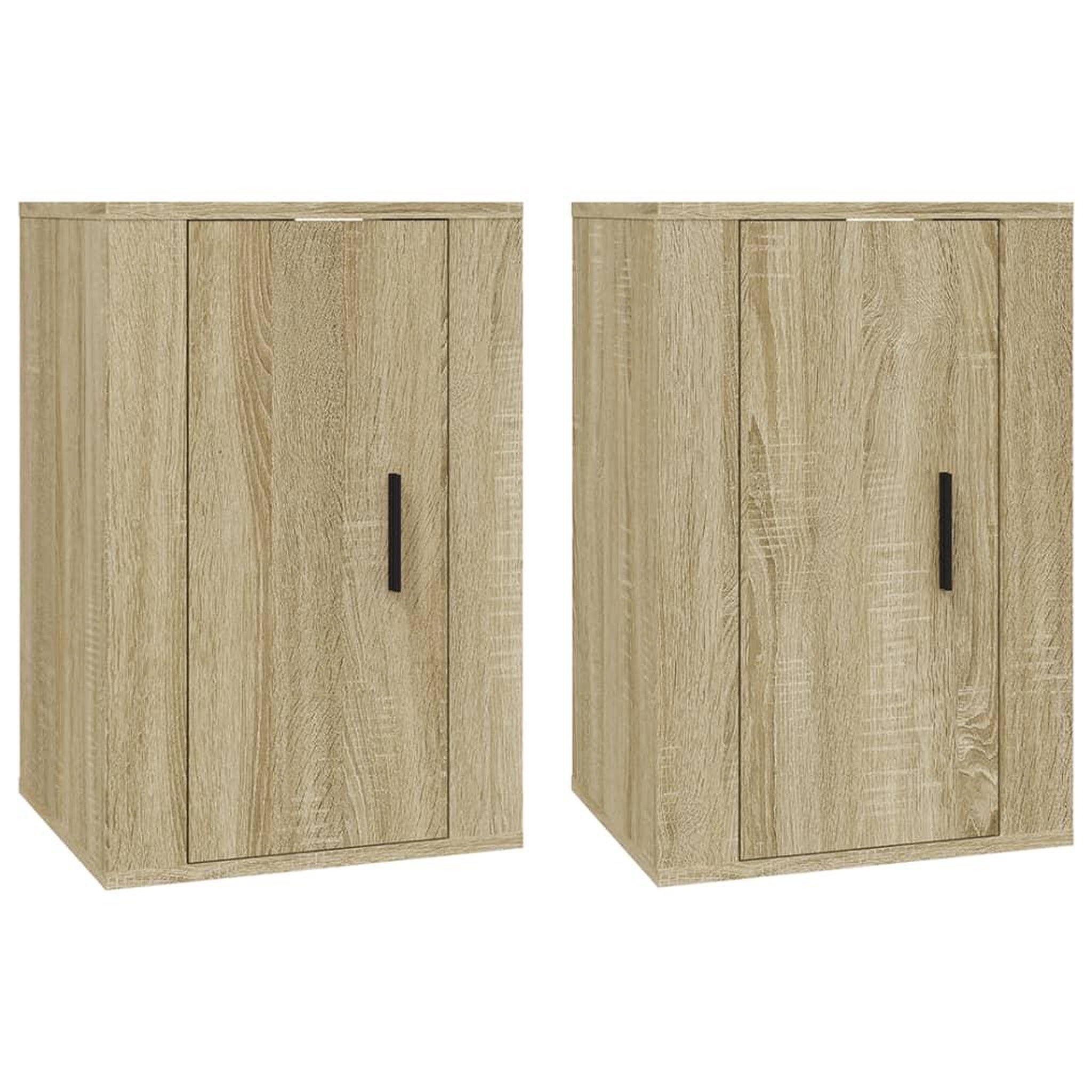 Voir la diapositive 2 : VIDAXL Meubles TV muraux 2 pcs Chene sonoma 40x34,5x60 cm