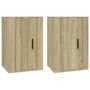 Voir la diapositive 2 : VIDAXL Meubles TV muraux 2 pcs Chene sonoma 40x34,5x60 cm