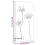 Voir la diapositive 6 : VIDAXL Decoration murale jardin 105x55 cm acier corten design de fleur