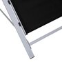 VIDAXL Chaise longue Textilene et aluminium Noir