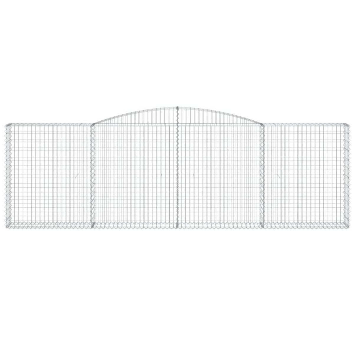 VIDAXL Paniers a gabions arques 10 pcs 400x30x120/140 cm Fer galvanise