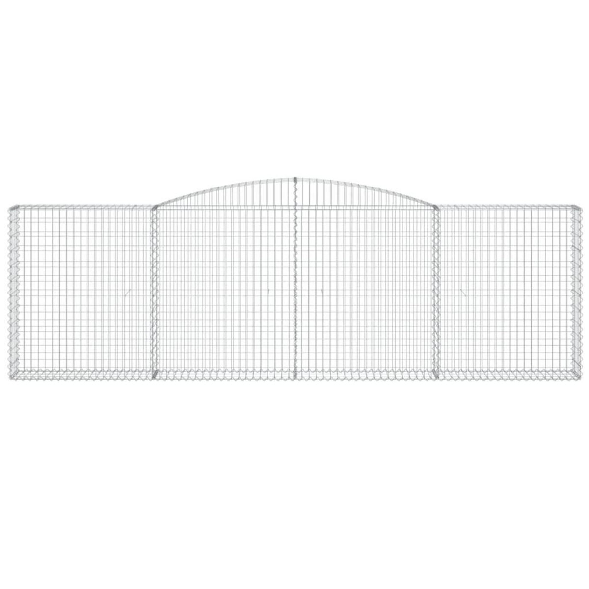 VIDAXL Paniers a gabions arques 10 pcs 400x30x120/140 cm Fer galvanise