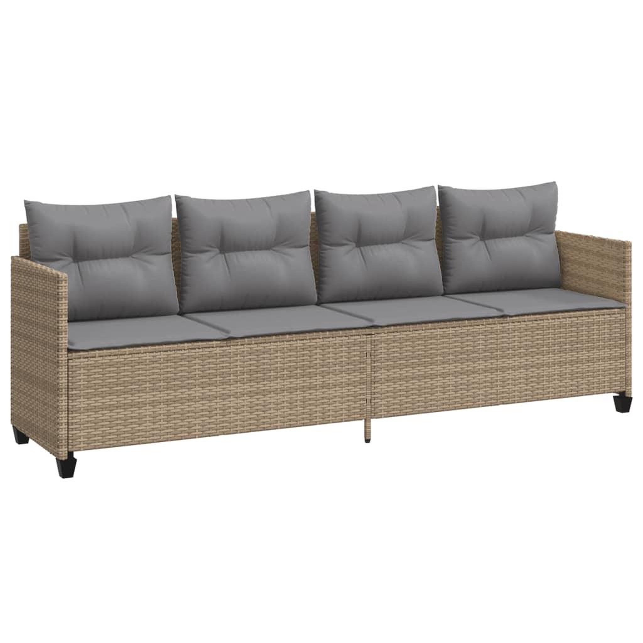 Voir la diapositive 3 : VIDAXL Salon de jardin avec coussins 5 pcs beige resine tressee