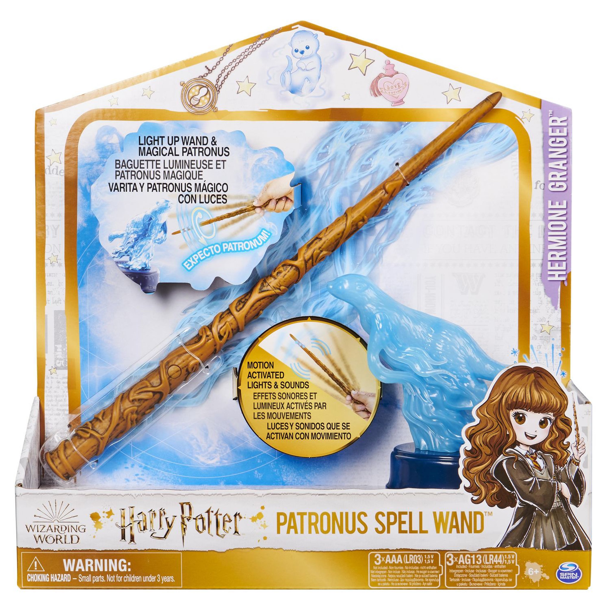 Voir la diapositive 3 : SPIN MASTER Baguette Magique Collector Patronus Hermione Granger