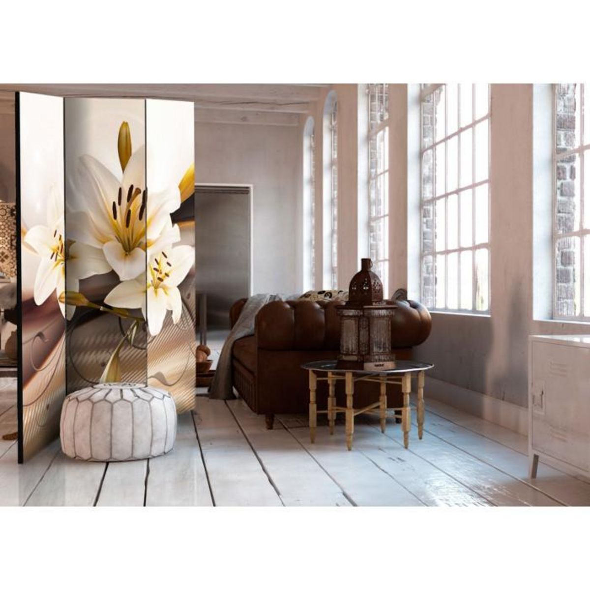 Paris Prix Paravent 3 Volets  The Desert's Garden  135x172cm